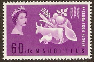 Mauritius 1963 60c Freedom from Hunger Stamp. SG311.