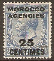 Morocco Agencies 1925 25c on 2d Blue. SG205.