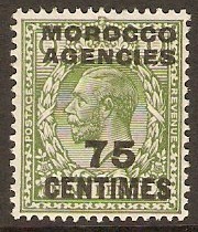 Morocco Agencies 1925 75c on 9d Olive-green. SG208.