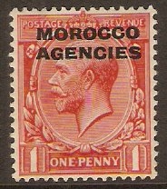 Morocco Agencies 1914 1d Scarlet. SG43.