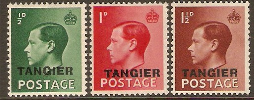 Tangier 1936 Edward VIII definitives Set. SG241-SG243.