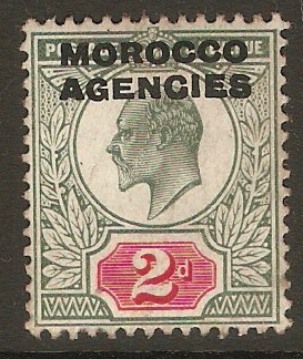 Morocco Agencies 1907 2d Pale green and carmine-red. SG33.