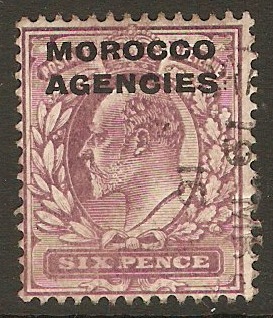 Morocco Agencies 1907 6d Pale dull purple. SG36.