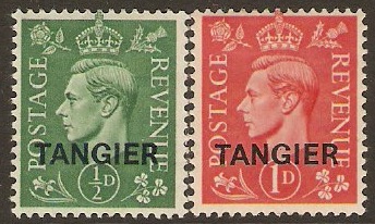 Tangier 1940 George VI Definitives Set. SG251-SG252.