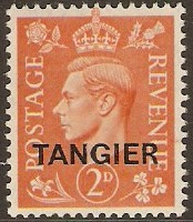 Tangier 1949 2d Pale orange. SG261.