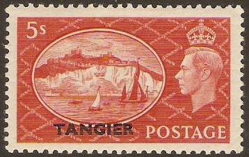 Tangier 1950 5s Red. SG287.
