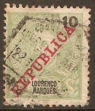 Lourenco Marques 1911 10r Green. SG94.