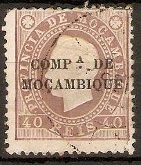 Mozambique Company 1892 40r Chocolate. SG5.