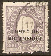 Mozambique Company 1892 200r Slate-violet. SG8.