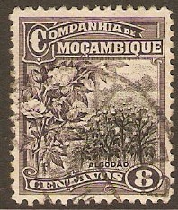 Mozambique Company 1918 8c Black and deep lilac. SG209B.