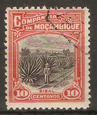 Mozambique Company 1918 10c Black and scarlet. SG210B.
