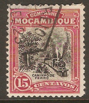 Mozambique Company 1918 15c Black and lake. SG211B.