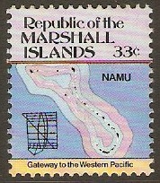 Marshall Islands 1984 33c Maps Series. SG15.