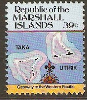 Marshall Islands 1984 39c Maps Series. SG16a.