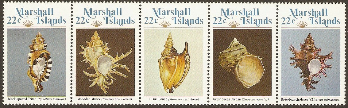 Marshall Islands 1985 Sea Shells Set. SG41-SG45.