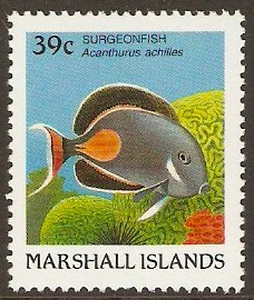 Marshall Islands 1988 39c Fishes Series. SG156.