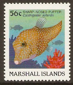 Marshall Islands 1988 56c Fishes Series. SG159.