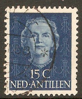 Netherlands Antilles 1950 15c Blue. SG314.