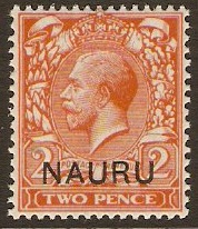 Nauru 1916 2p Orange. SG4.