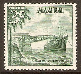Nauru 1966 3c Bluish green. SG68