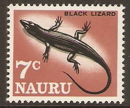 Nauru 1966 7c Black and chestnut. SG71