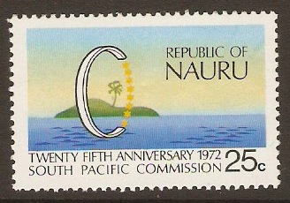 Nauru 1972 25c Commission Anniversary Stamp. SG97.