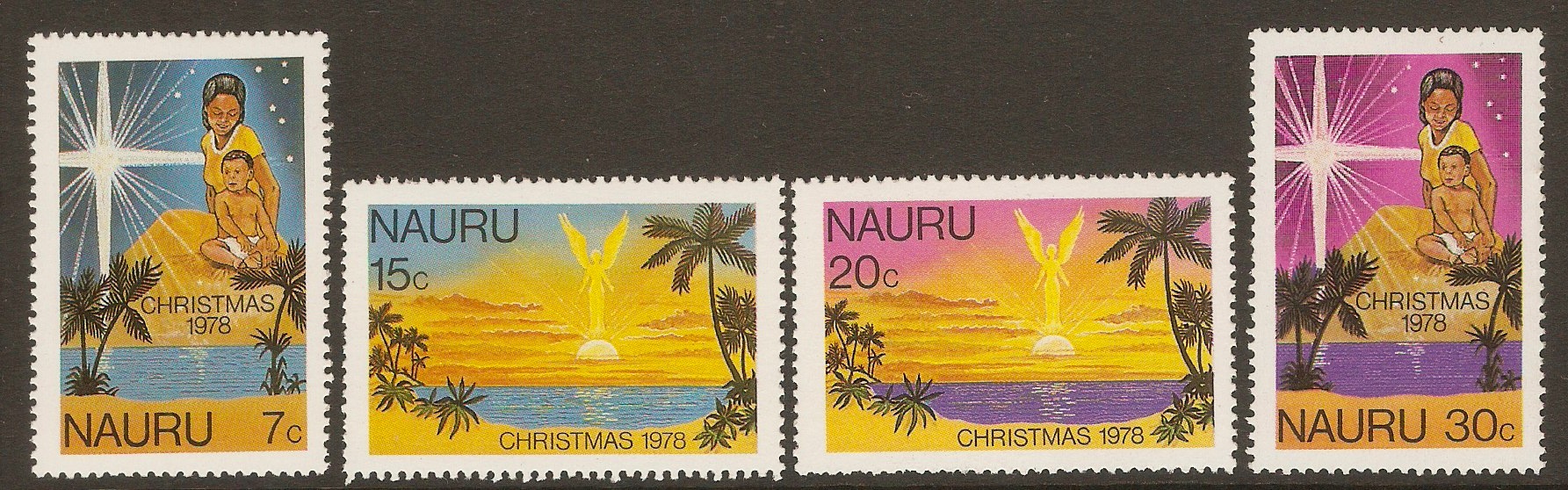 Nauru 1978 Christmas set. SG193-SG196.