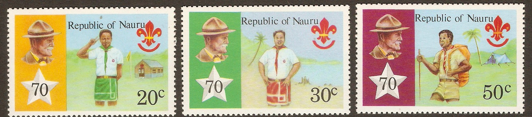 Nauru 1978 Scouts Anniversary set. SG197-SG199.