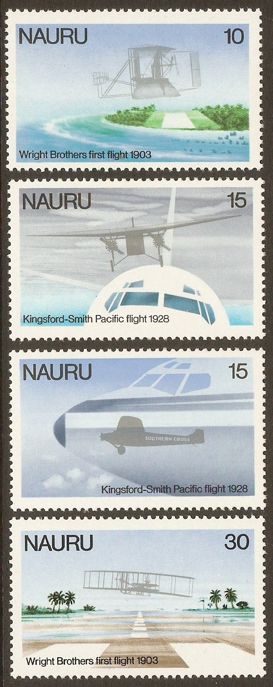 Nauru 1979 Flight Anniversaries set. SG200-SG203.