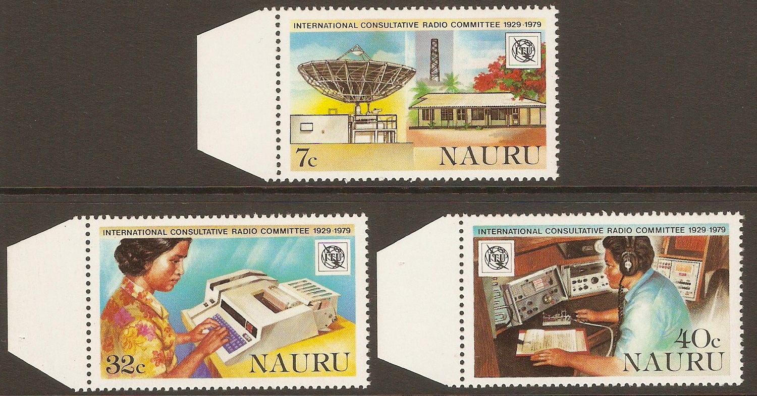 Nauru 1979 Radio Anniversary set. SG208-SG210.