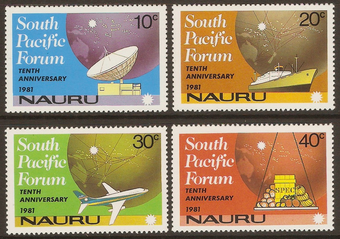 Nauru 1981 South Pacific Forum Anniversary set. SG252-SG255.