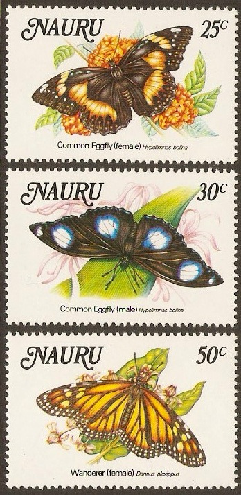 Nauru 1984 Butterfly Set. SG300-SG302.