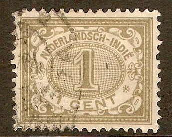 Netherlands Indies 1902 1c Olive-green. SG121.