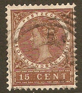 Netherlands Indies 1902 15c Brown. SG130.
