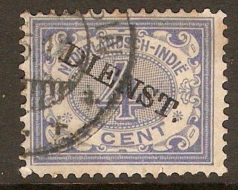 Netherlands Indies 1911 4c Ultramarine - Official stamp. SGO191.