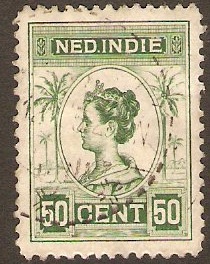 Netherlands Indies 1913 50c Green. SG223.