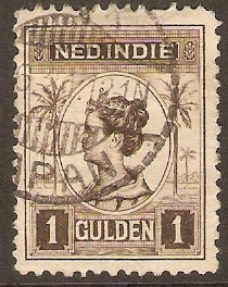 Netherlands Indies 1913 1g Sepia. SG224.