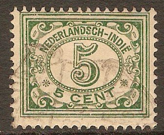 Netherlands Indies 1922 5c Green. SG269.