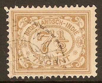 Netherlands Indies 1922 7c Yellow-bistre. SG271.