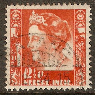 Netherlands Indies 1933 12c Orange-brown. SG334.