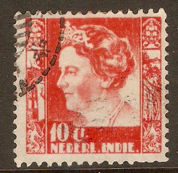 Netherlands Indies 1933 10c Scarlet. SG344.