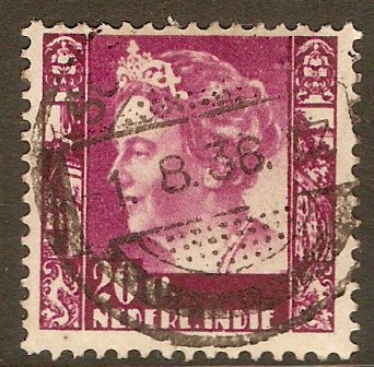Netherlands Indies 1933 20c Purple. SG347.