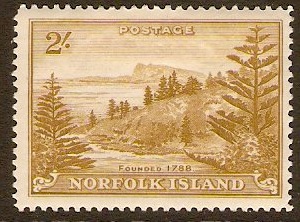 Norfolk Island 1947 2s Yellow-bistre. SG12.