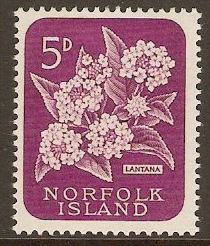 Norfolk Island 1960 5d Bright purple. SG27.