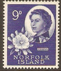 Norfolk Island 1960 9d Ultramarine. SG29.