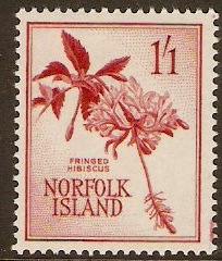 Norfolk Island 1960 1s.1d Carmine-red. SG31.