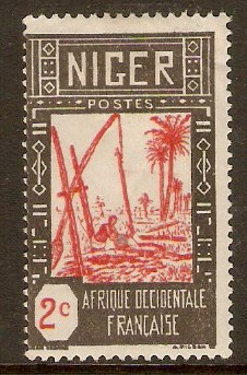 Niger 1926 2c Carmine and slate-grey. SG30.
