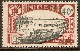 Niger 1926 40c Slate and claret. SG43.