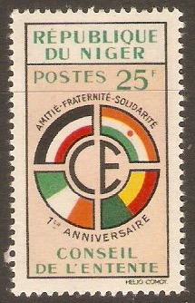 Niger 1960 25f Conseil de l'Entente Anniversary. SG116.
