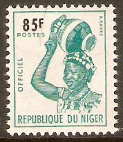Niger 1962 85f Turquoise - Official Stamp. SGO132.